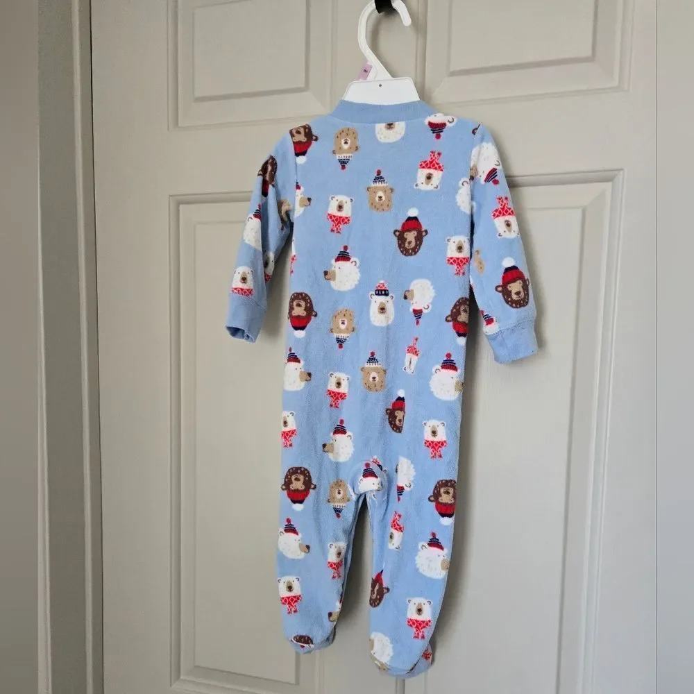 2/$15 Carters Fleece Sleeper Size 9 M - Picture 3 of 3